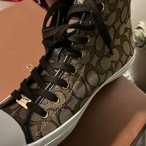 High top coach sneakers